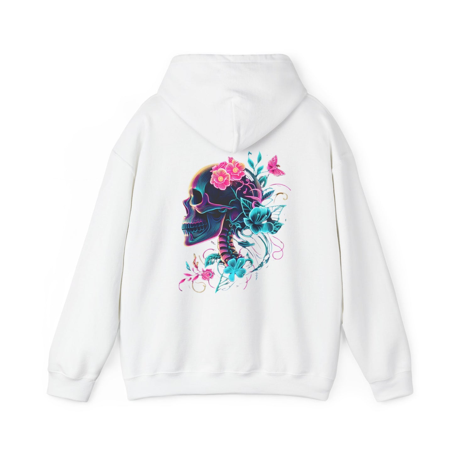 Neon Skull & Flower Hoodie