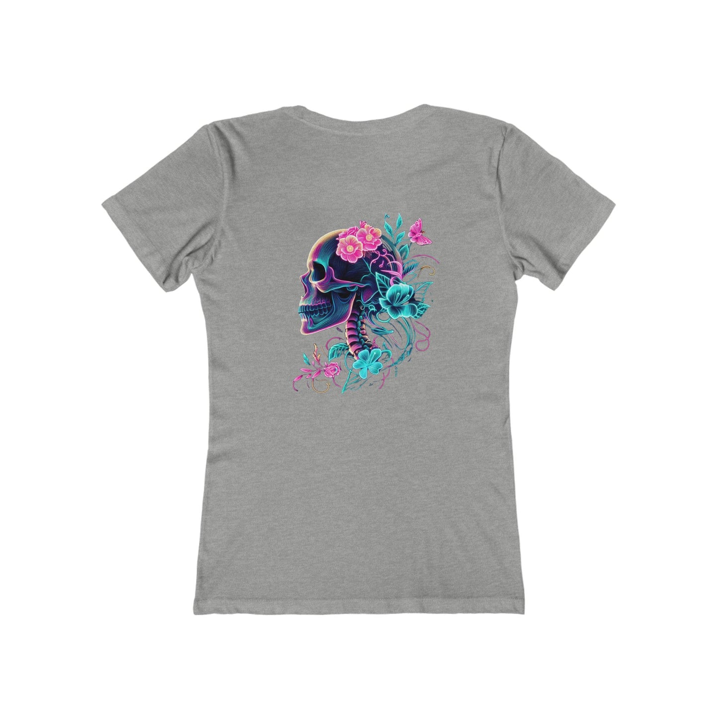 Women's Neon Skull & Flower T-Shirt