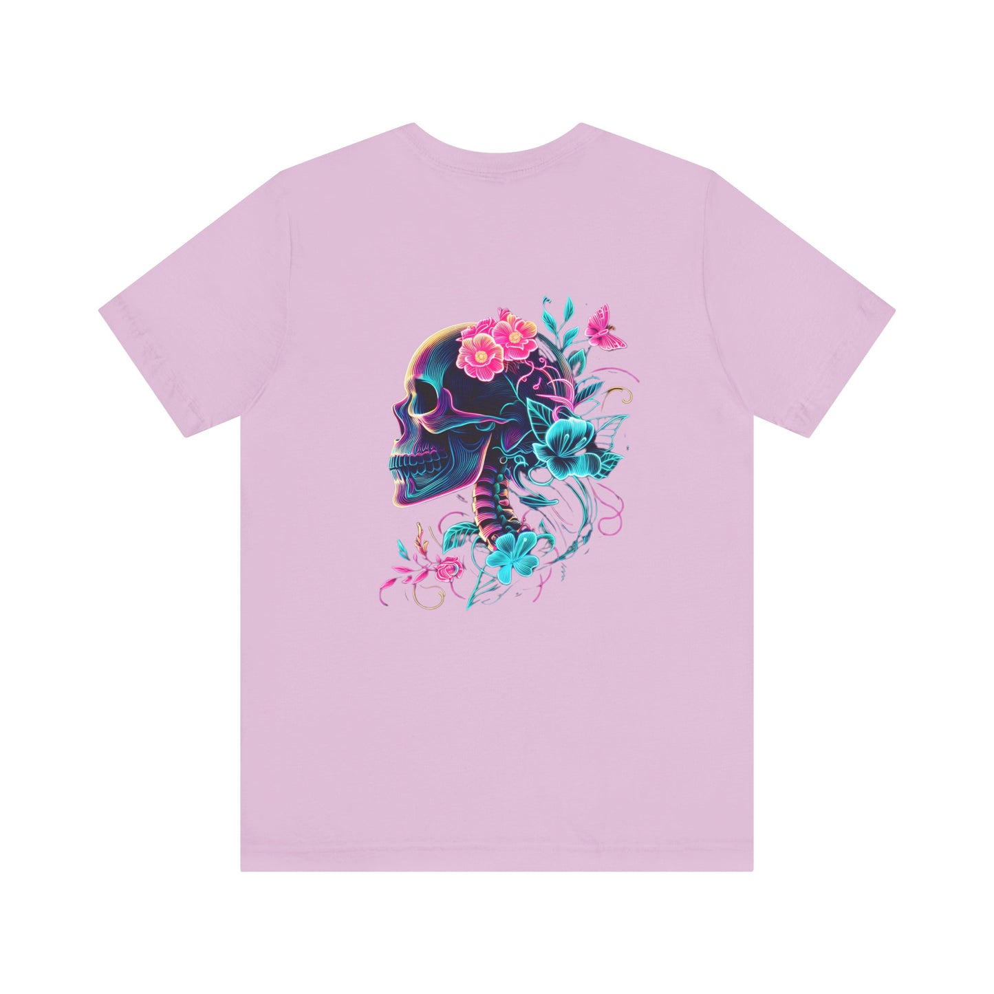Men's Neon Skull & Flower T-Shirt