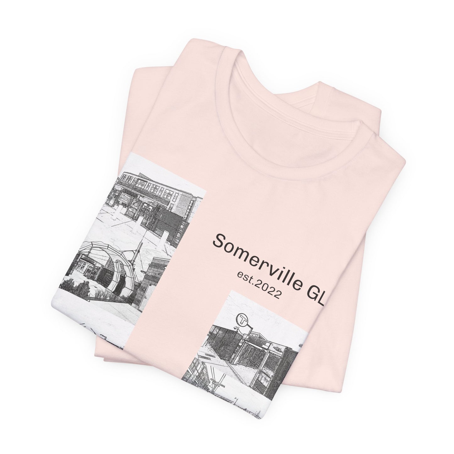 Somerville GLX Unisex Jersey Tee - Artistic Cityscape Design