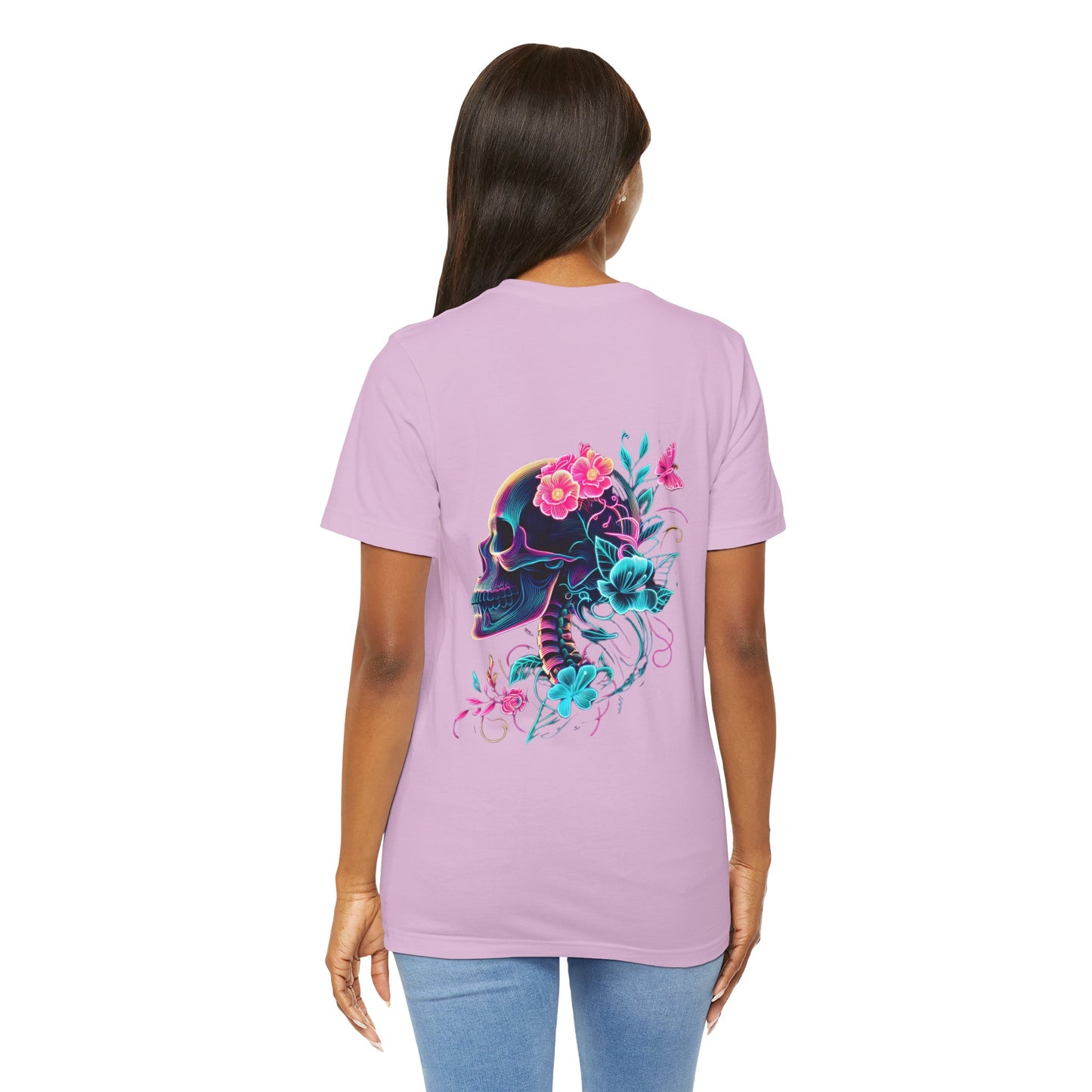 Men's Neon Skull & Flower T-Shirt