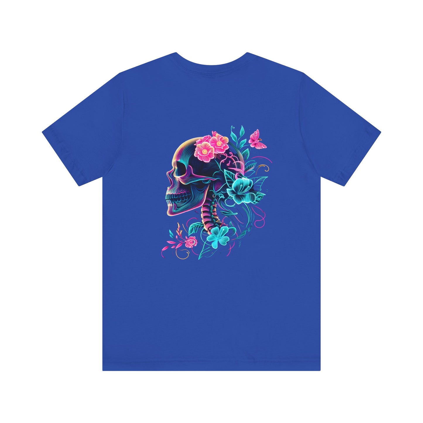 Men's Neon Skull & Flower T-Shirt