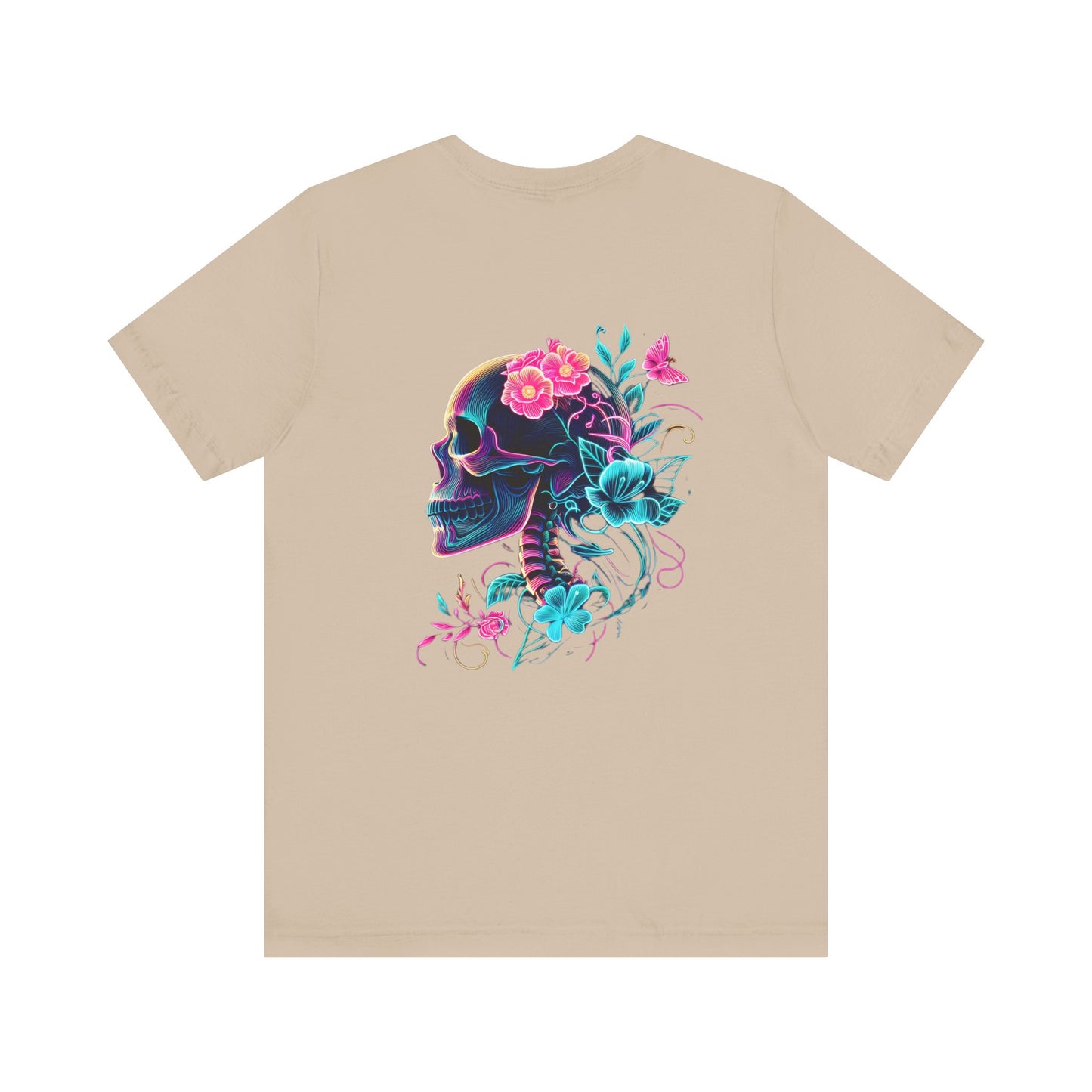 Men's Neon Skull & Flower T-Shirt
