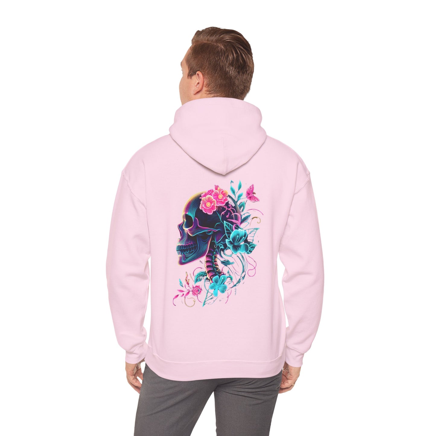 Neon Skull & Flower Hoodie
