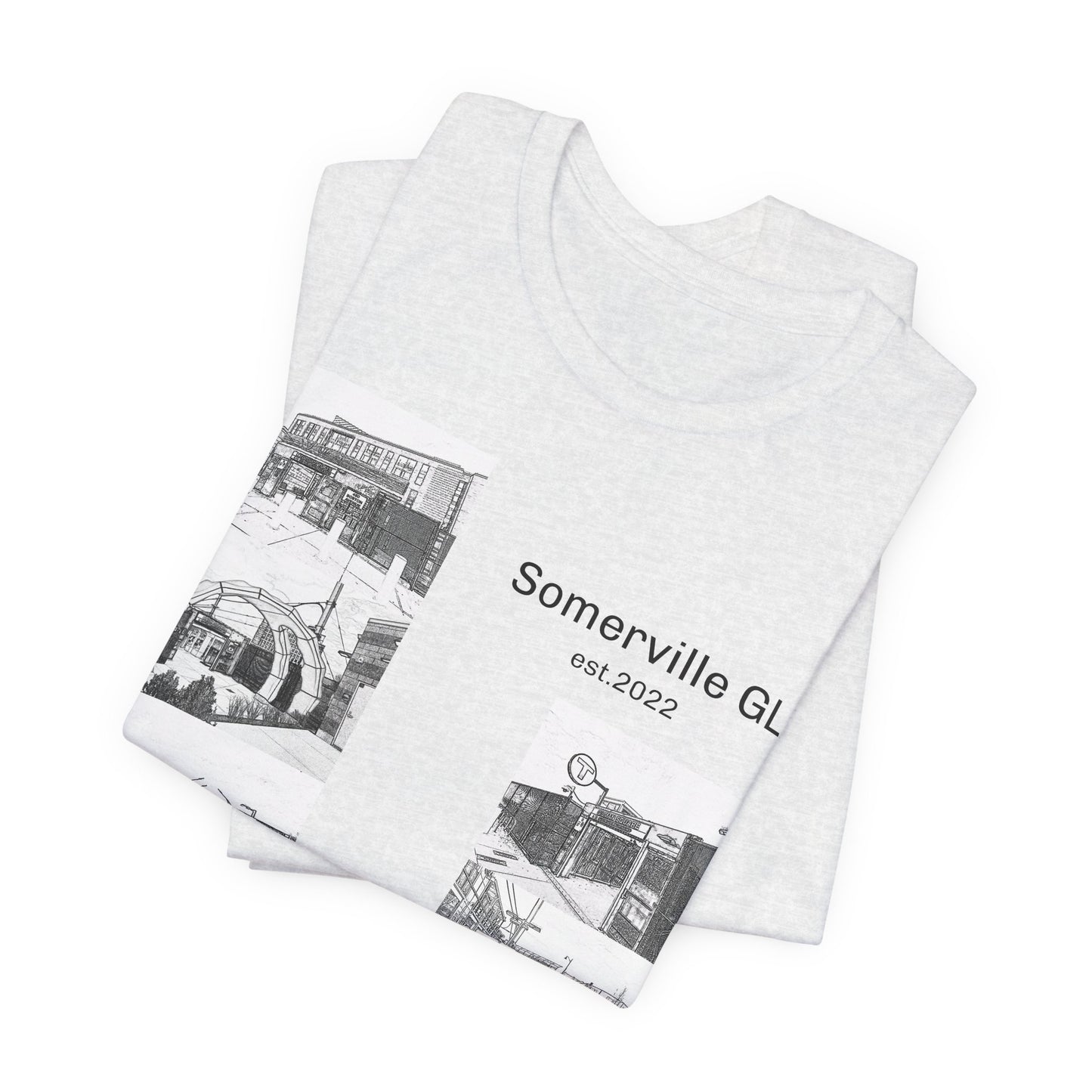 Somerville GLX Unisex Jersey Tee - Artistic Cityscape Design