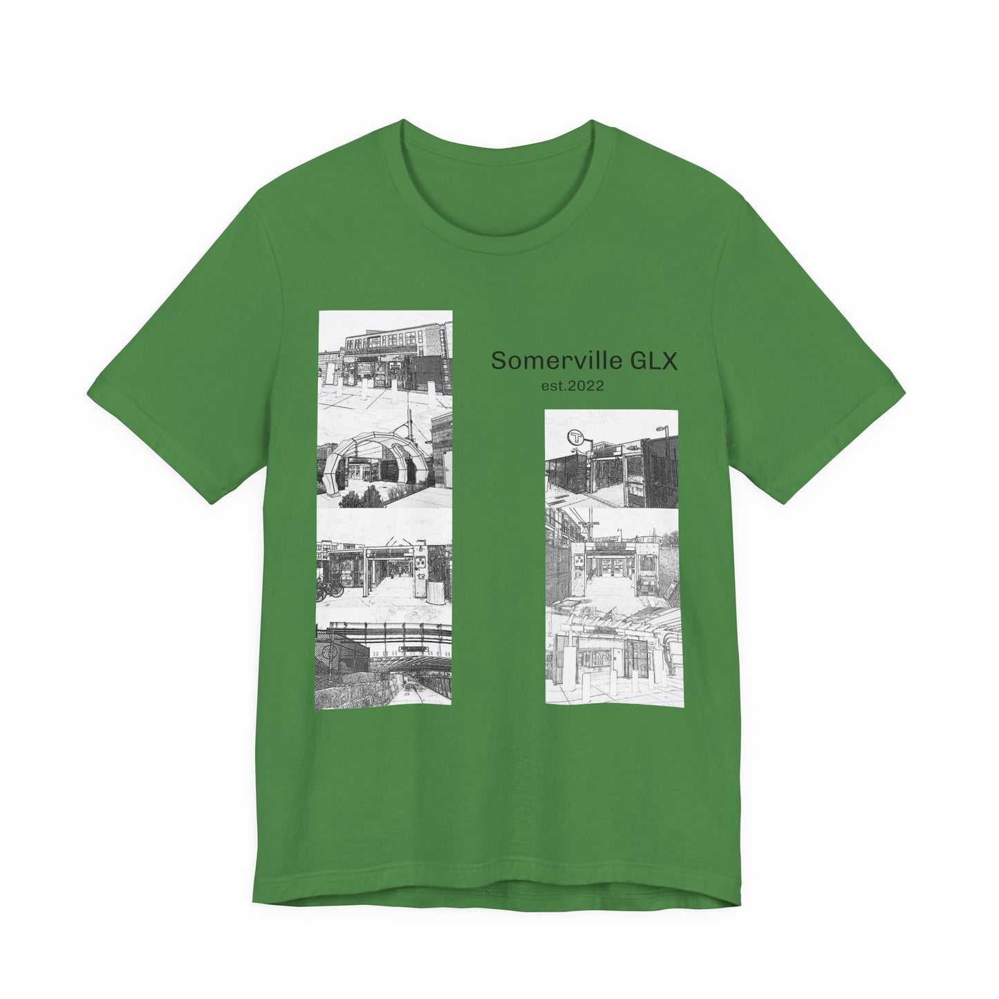 Somerville GLX Unisex Jersey Tee - Artistic Cityscape Design