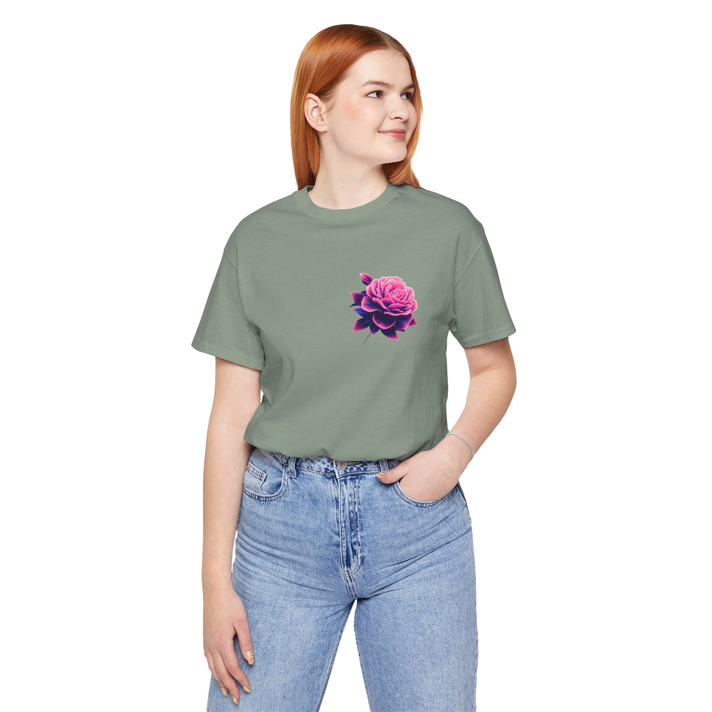Men's Neon Skull & Flower T-Shirt