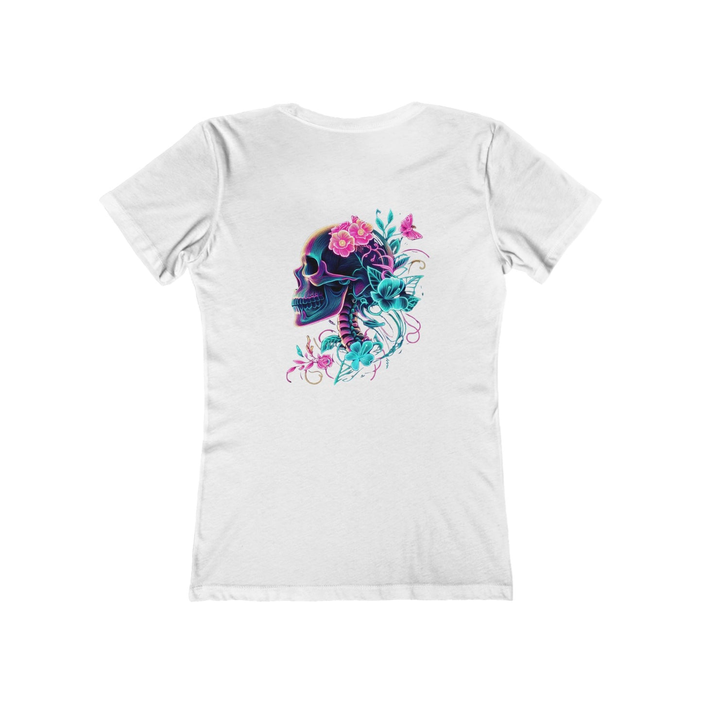 Women's Neon Skull & Flower T-Shirt