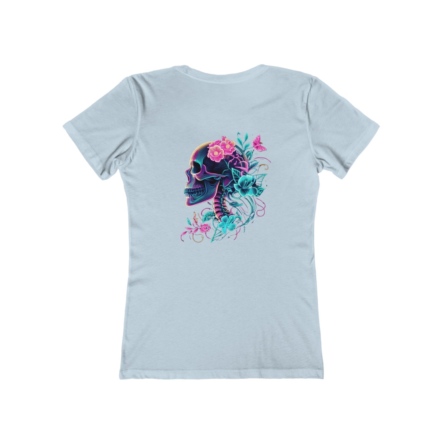 Women's Neon Skull & Flower T-Shirt