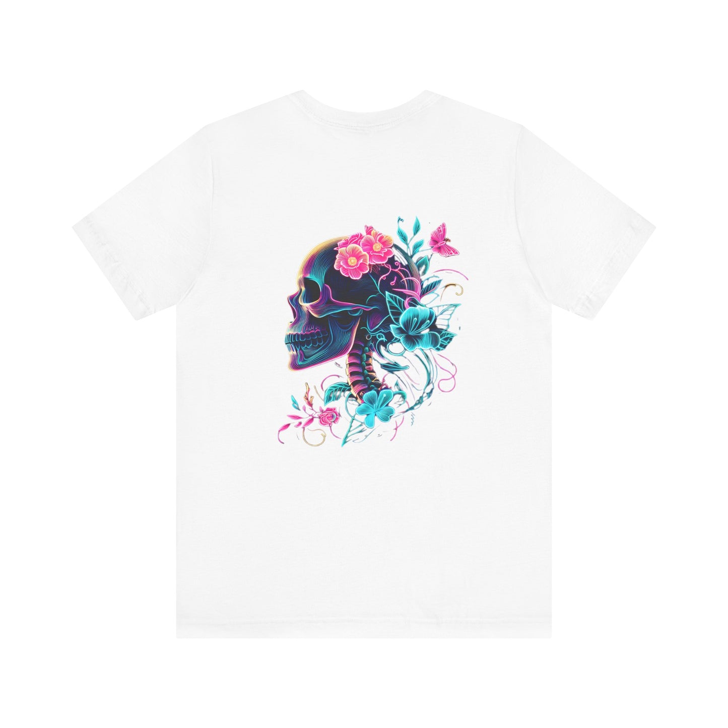 Men's Neon Skull & Flower T-Shirt