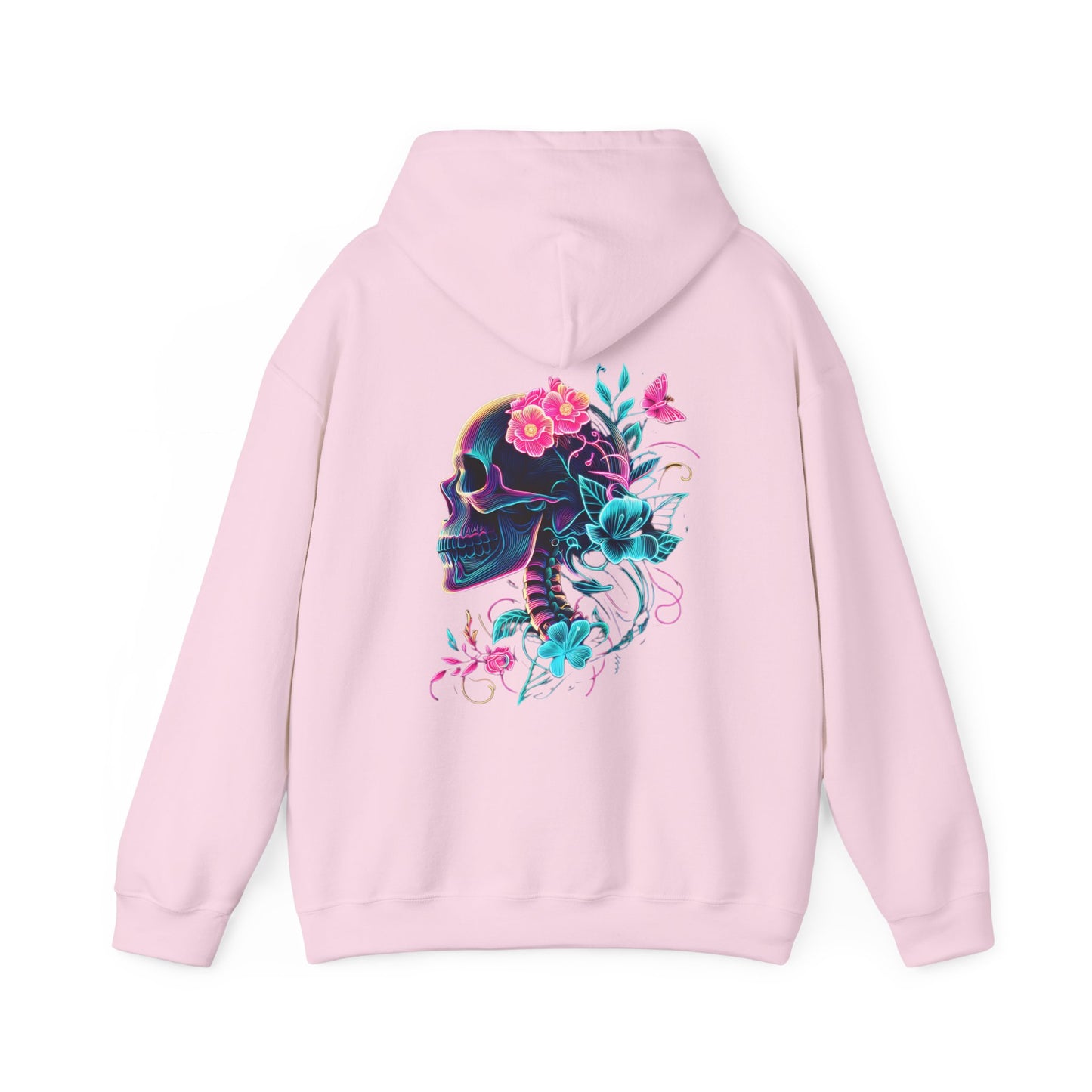 Neon Skull & Flower Hoodie