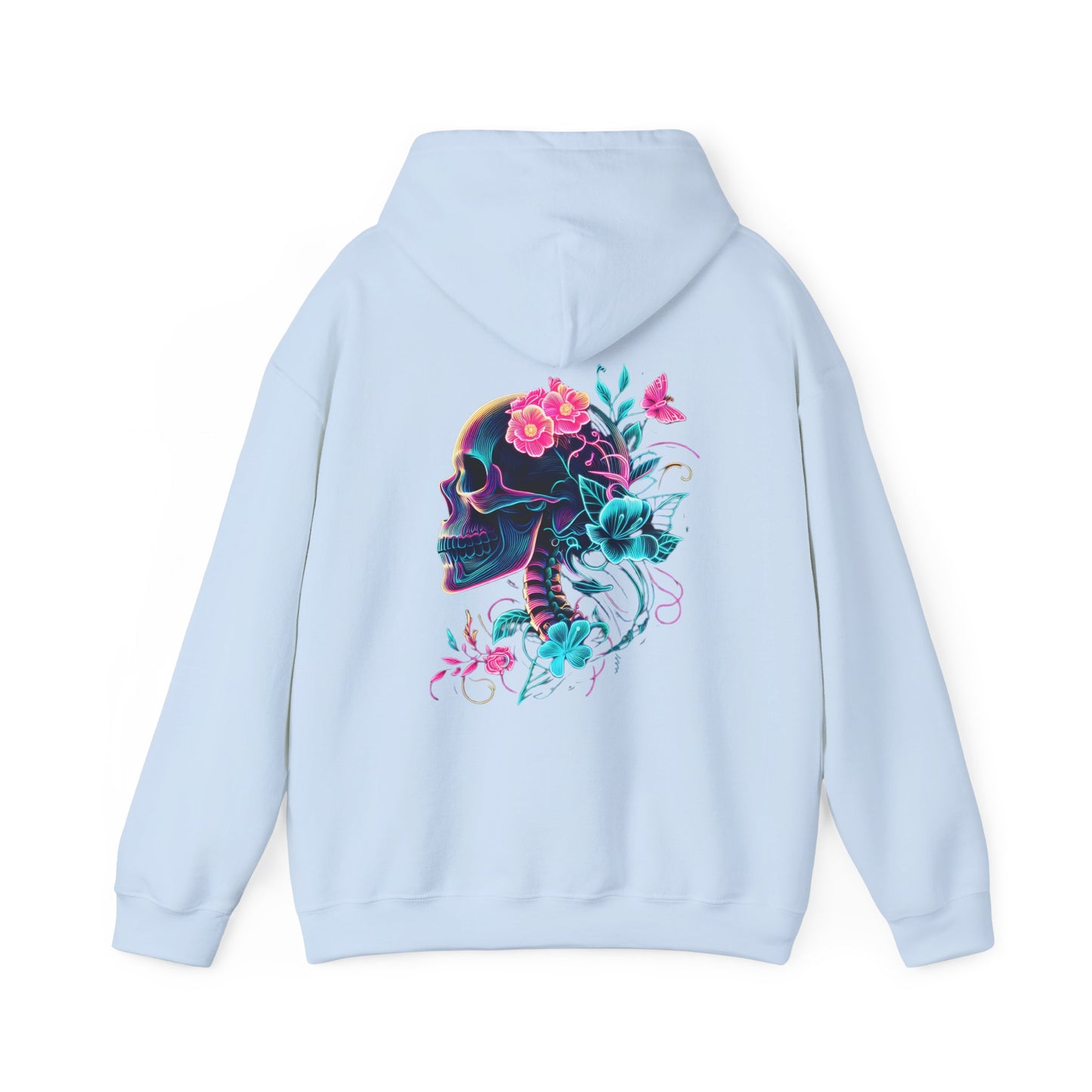Neon Skull & Flower Hoodie
