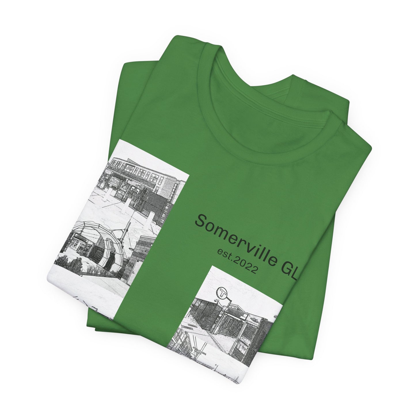 Somerville GLX Unisex Jersey Tee - Artistic Cityscape Design