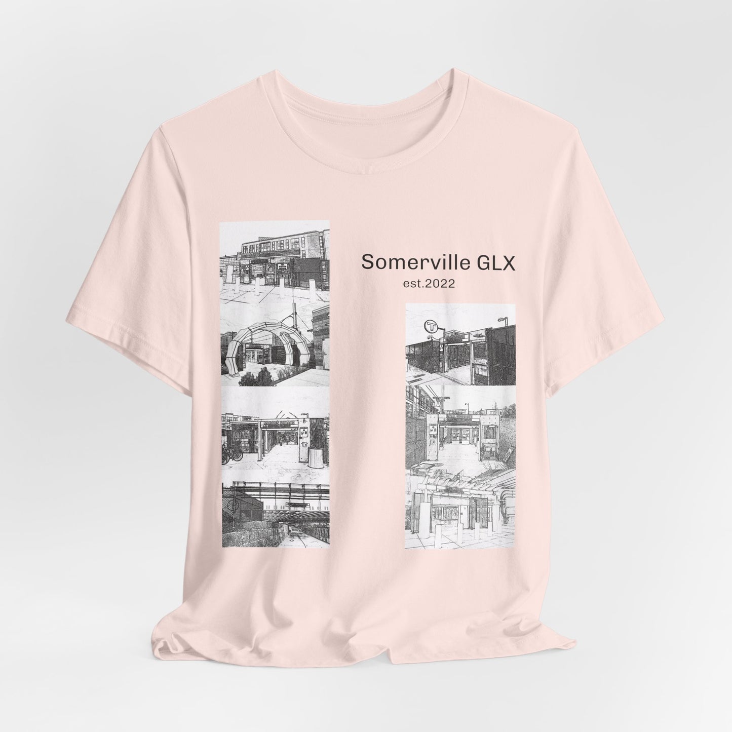 Somerville GLX Unisex Jersey Tee - Artistic Cityscape Design