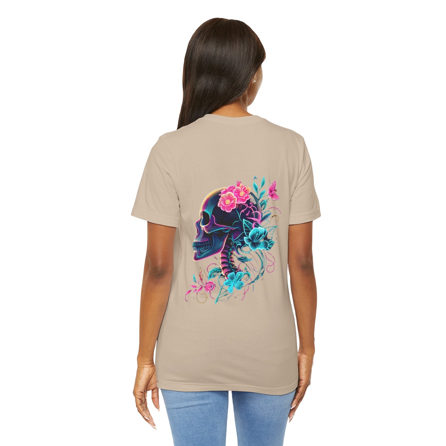 Men's Neon Skull & Flower T-Shirt